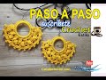 Tutorial de aretes aros tedjidos a crochet