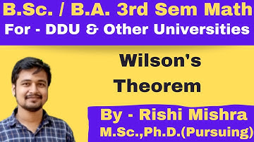 BSc | BA | Math | 3rd Semester| Algebra | Lec 7 | Wilson