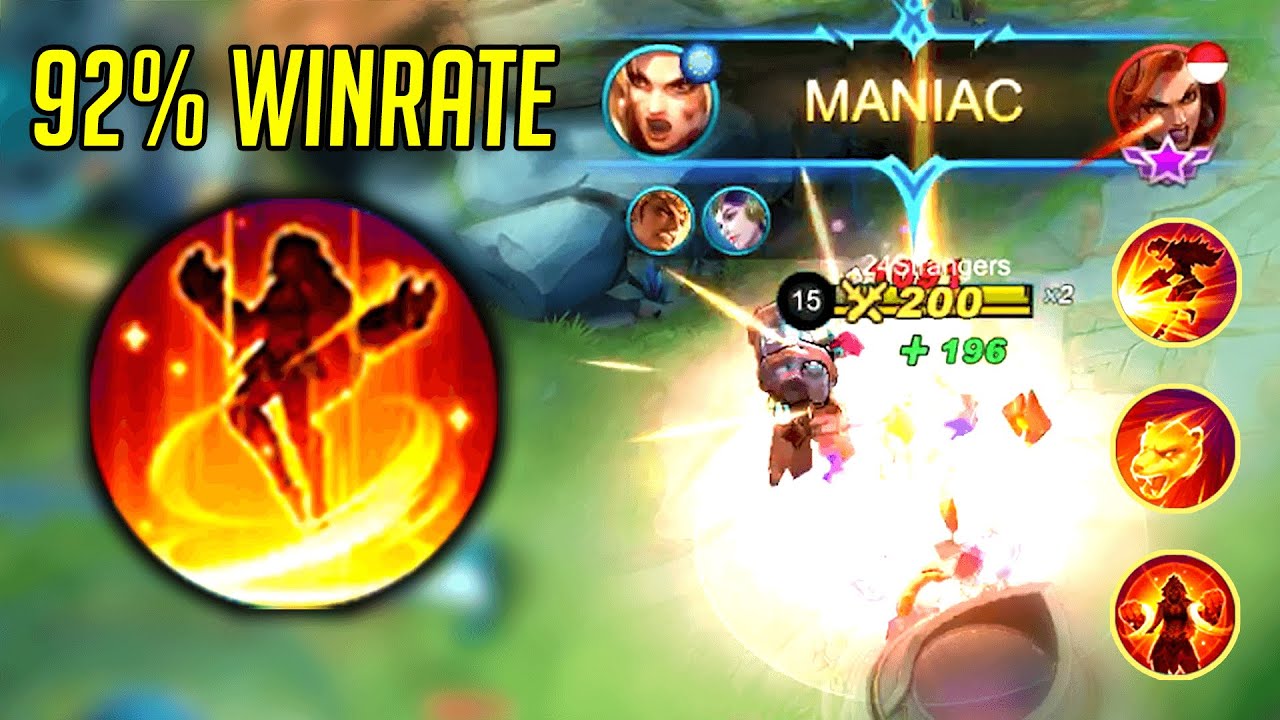 PRO MASHA USER MUST WATCH HOW I GET MANIAC USING MY BEST BUILD! 24 STRANGERS MOBILE LEGENDS