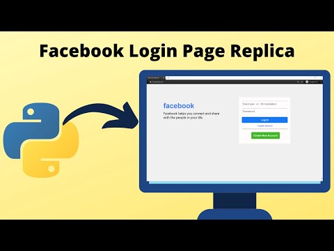 How To Create replica of Facebook login page using python || tkinter