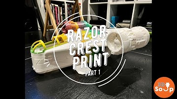 3D printed Kenner scale Razor Crest style mandalorian ship. Print and build on Ender 3 pt 1