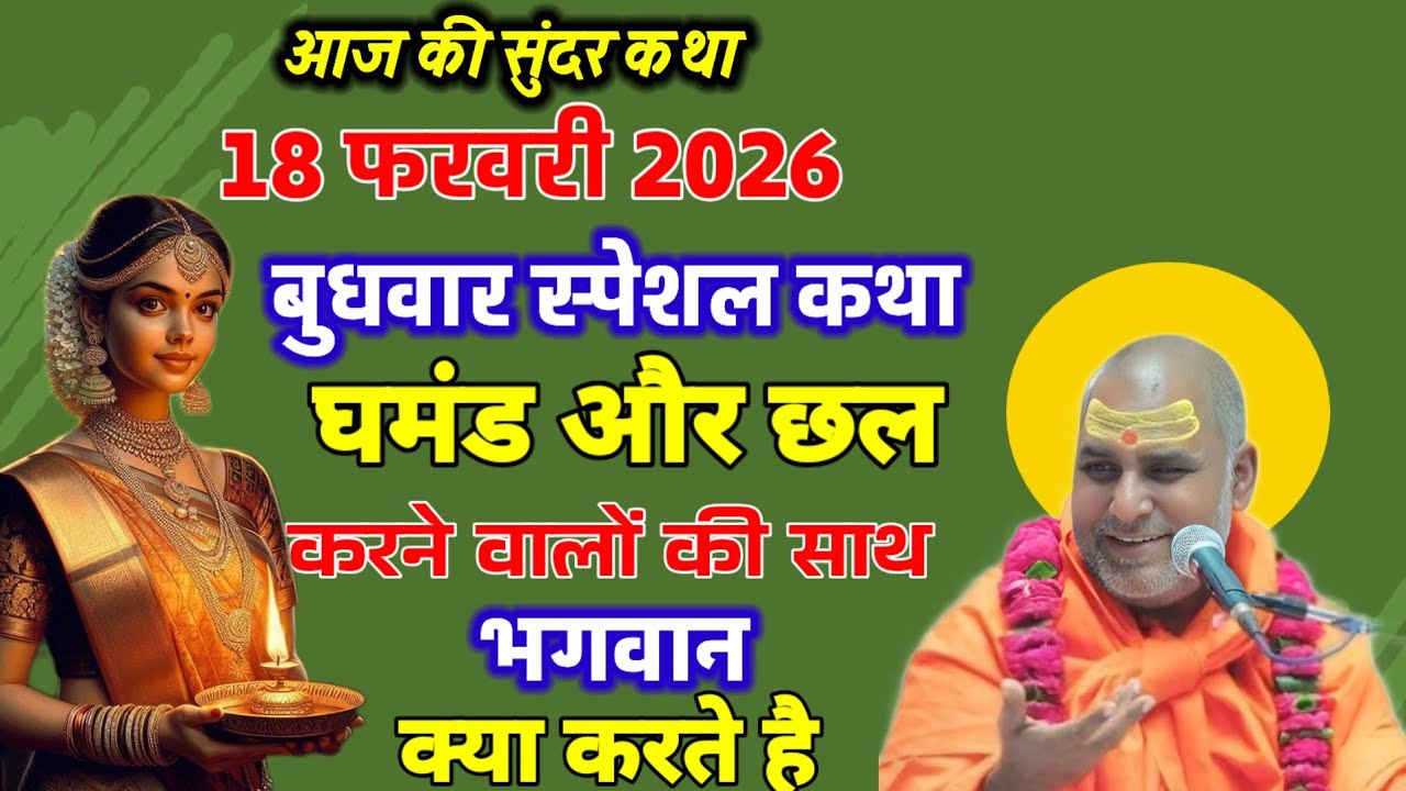 आज की सुंदर कथा बुधवार स्पेशल कथा घमंड और छल करने वालों के साथ भगवान क्या करते हैं#राजेश्वरानंद_जी 