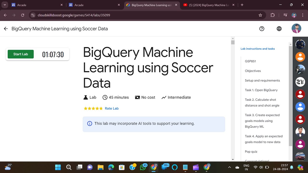 BigQuery Machine Learning using Soccer Data #engineeringupdate #GSP851 ...