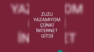 Zuzu Yazamıyom Internet Gitdi Yazıyorunda Gelmiyor