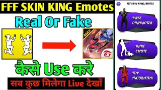 FFF SKIN KING Emotes ।। FFF Skin King Emotes App Real Or Fake ।। how to use fff skin king emotes screenshot 1
