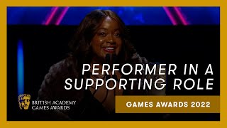 Famous Kimberly Brooks shares her "thrilling and exciting" win with her son | BAFTA Games Awards 2022 Profile