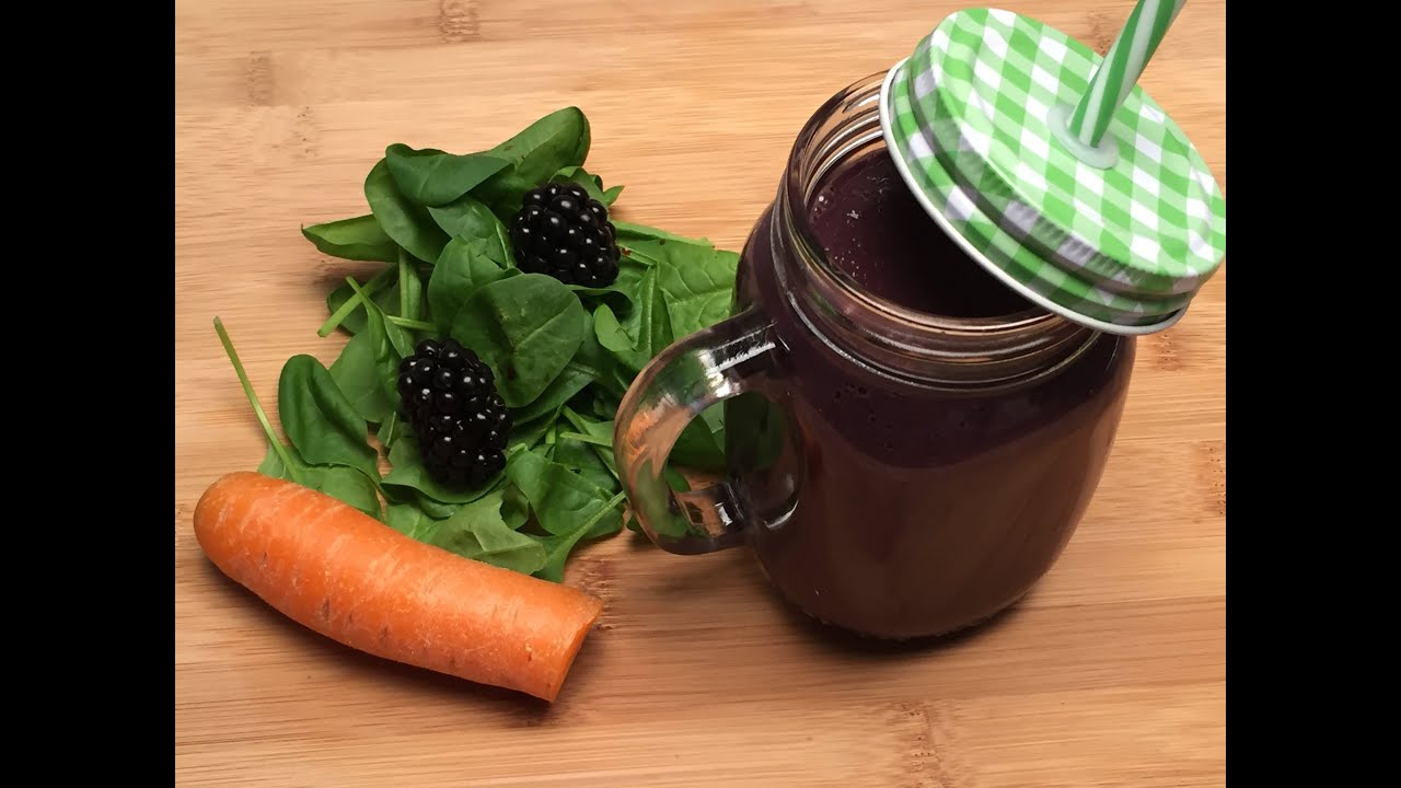 Blackberries and Baby Spinach Smoothie recipe by foodCAST YouTube