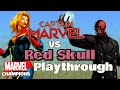 Captain marvel vs red skull marvel champions expert playthrough