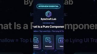 What Is a Pure Component Shallow Compare Trap That Breaks Your UI | React Interview Essential