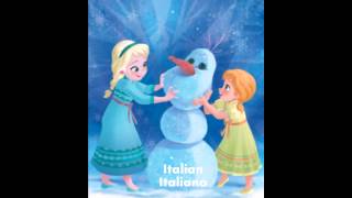 Video thumbnail of "Hey Elsa, Do You Wanna Build A Snowman? Multilanguage * Five Languages"