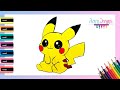 Cómo dibujar a PIKACHU kawaii - dibujos fáciles Paso a paso
