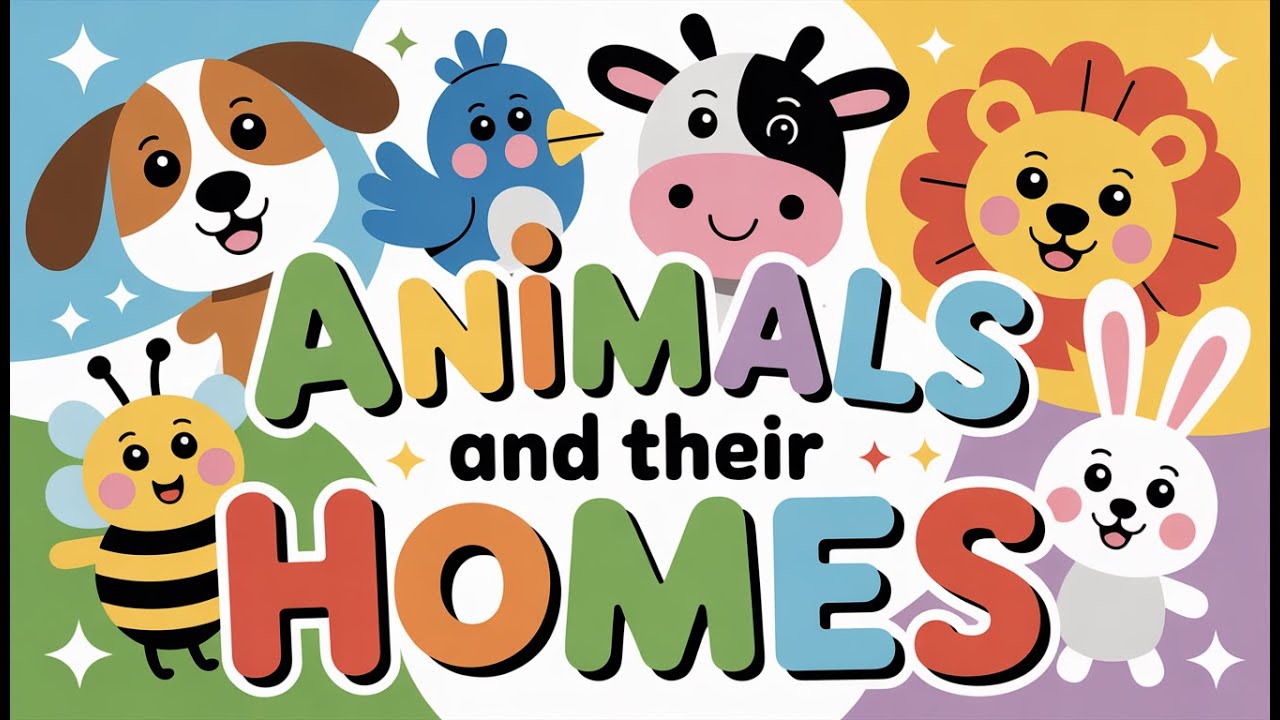 🐾 Animals and Their Homes for Kids | Preschool Learning Video 🏡🐶🐦 