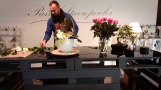 Frame lapse flowers arrangement