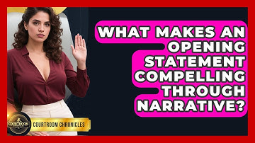 What Makes An Opening Statement Compelling Through Narrative? - Courtroom Chronicles