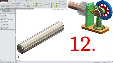 SolidWorks Tutorial | Stirling Engine | 12.Piston Pin