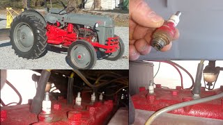 Checking the 1952 Ford 8N Sparkplugs