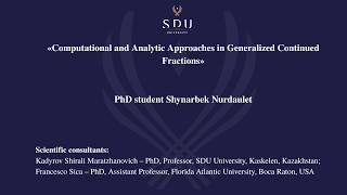 Shynarbek Nurdaulet's PhD defense
