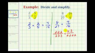 Example 1:  Division Involving Fractions