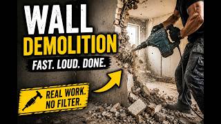 Small Wall Demolition in 60 Seconds Wall Removal Process In 60 Seconds
