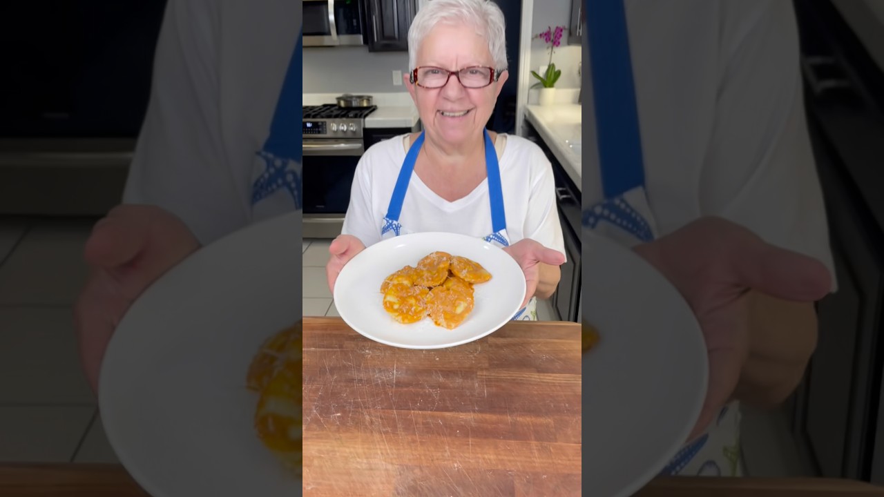 Heart shaped lobster ravioli 