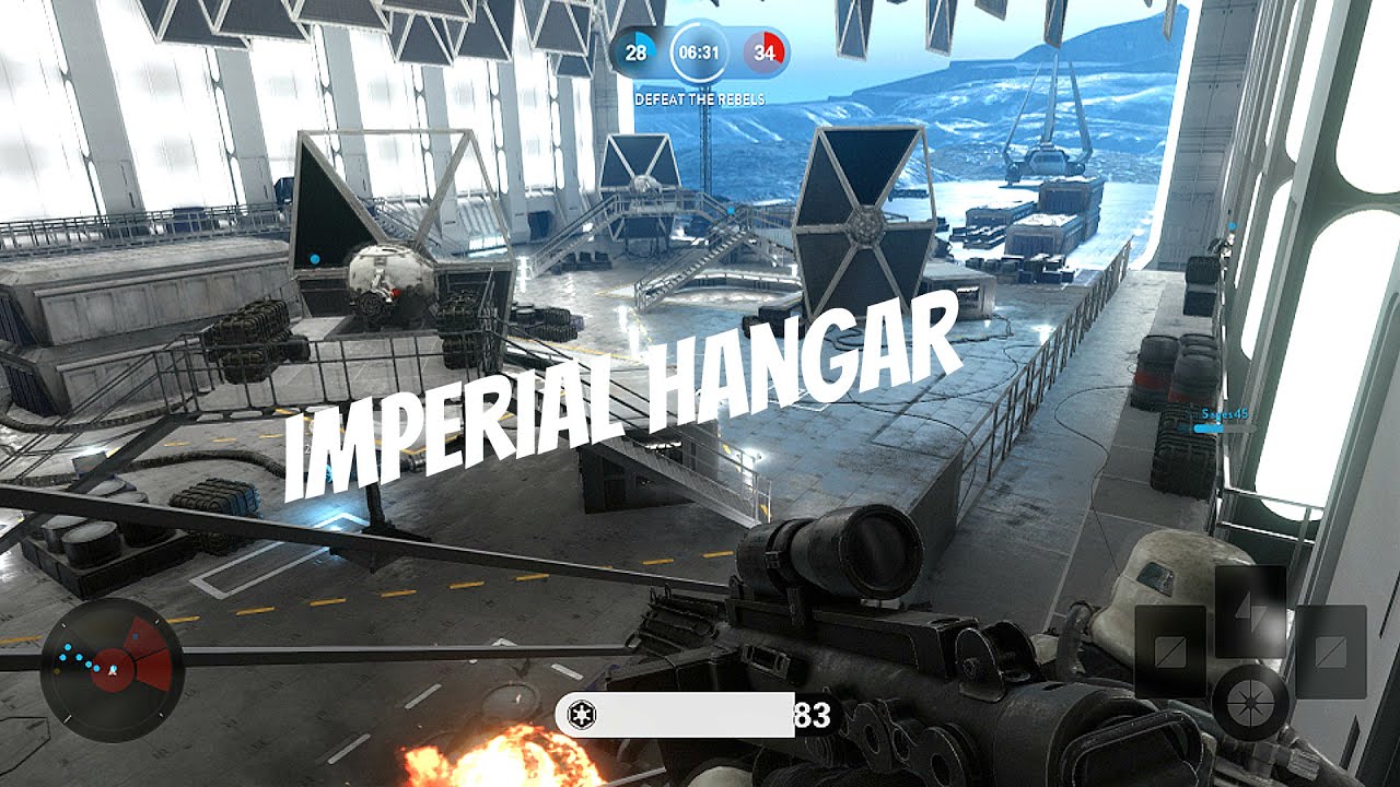 Star Wars Battlefront Imperial Hangar Gameplay Youtube 