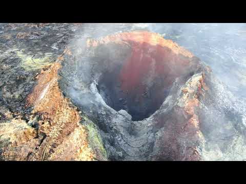 Drone over Fagradalsfjall volcano today 7 December 2021