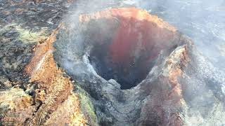 Drone over Fagradalsfjall volcano today 7 December 2021