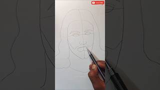 Jesus drawing easy #shorts #jesus #drawing