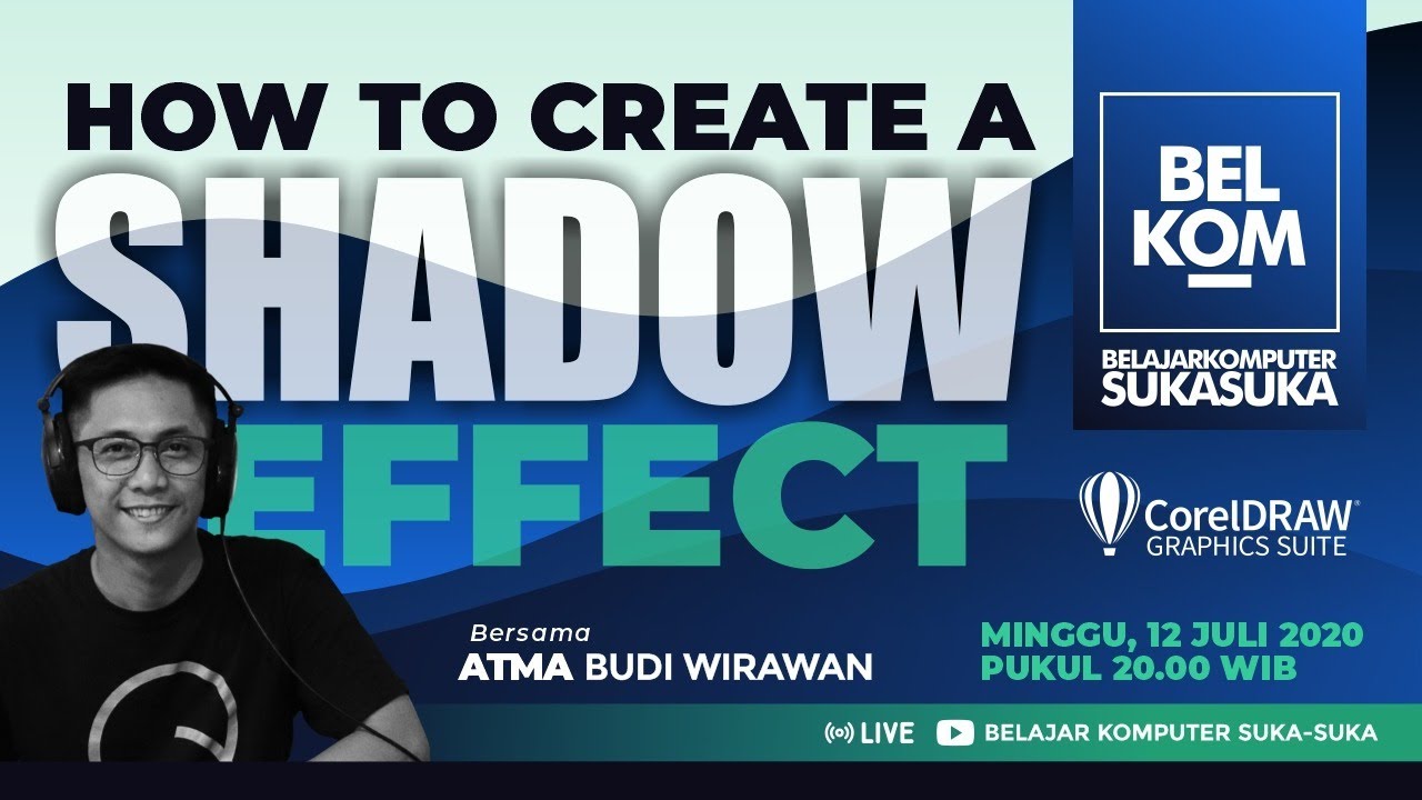 Tutorial CorelDraw - How To Create a SHADOW Effect - YouTube