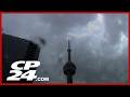 Watch the moment a bolt of lightning struck the CN Tower in 1996 | From the Archives