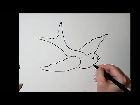 Video: Kako Nacrtati Pticu U Letu