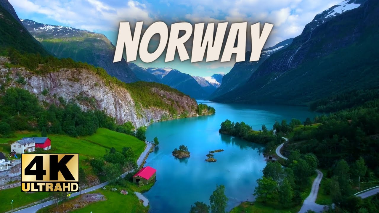 Norway By Drone With Relaxing Music - Beautiful Scenery - Norway 4K - Drone 4K