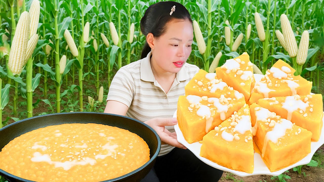 Harvest corn and make cheese corn cakes, pick bamboo shoots to make spicy pickled bamboo shoots