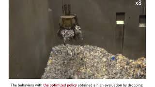Bayesian Policy Optimization for Waste Crane with Garbage Inhomogeneity