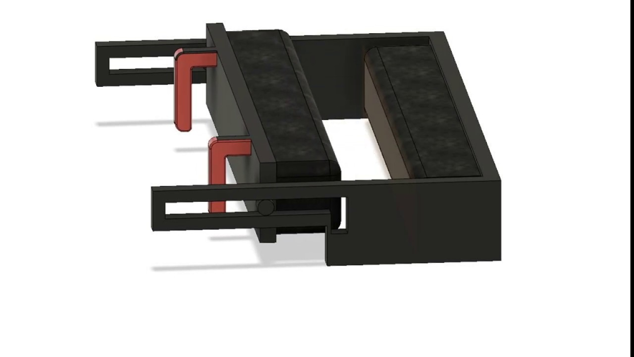 3D CAD model clamping mechanism