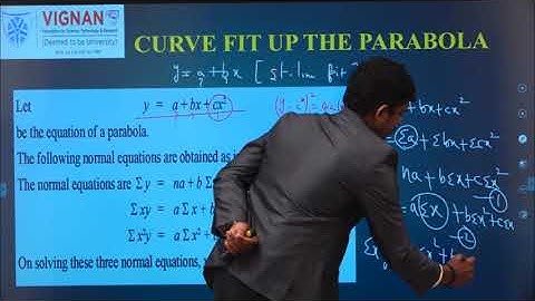 CURVE FITTING-LEAST SQUARE METHOD-HOW TO FIT PARABOLA FOR THE GIVEN DATA POINTS