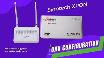 Syrotech router configuration telugu ! Syrotech Onu configuration
