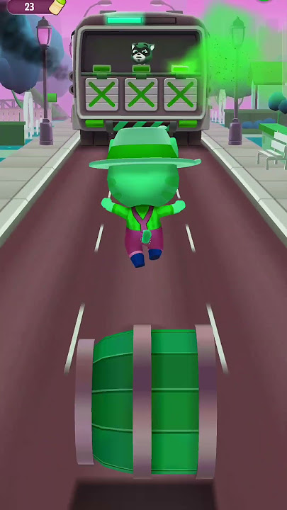 Talking Tom Gold Run Farmer Ginger Defeat Boss Raccoon With Bombs Throw Missions Android Run #Shorts