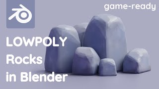 How to Create LowPoly Rocks | Blender Tutorial for Beginners [RealTime]