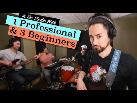 1-professional-&-3-beginners-go-to-a-recording-studio