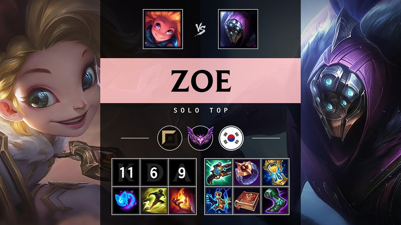 Zoe Top vs Jax - KR Master Patch 25.17
