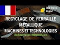 Recyclage de la Ferraille: Cassage, Coupe, Cisaillement, Déchiquetage, Mise en Balles et Briquetage