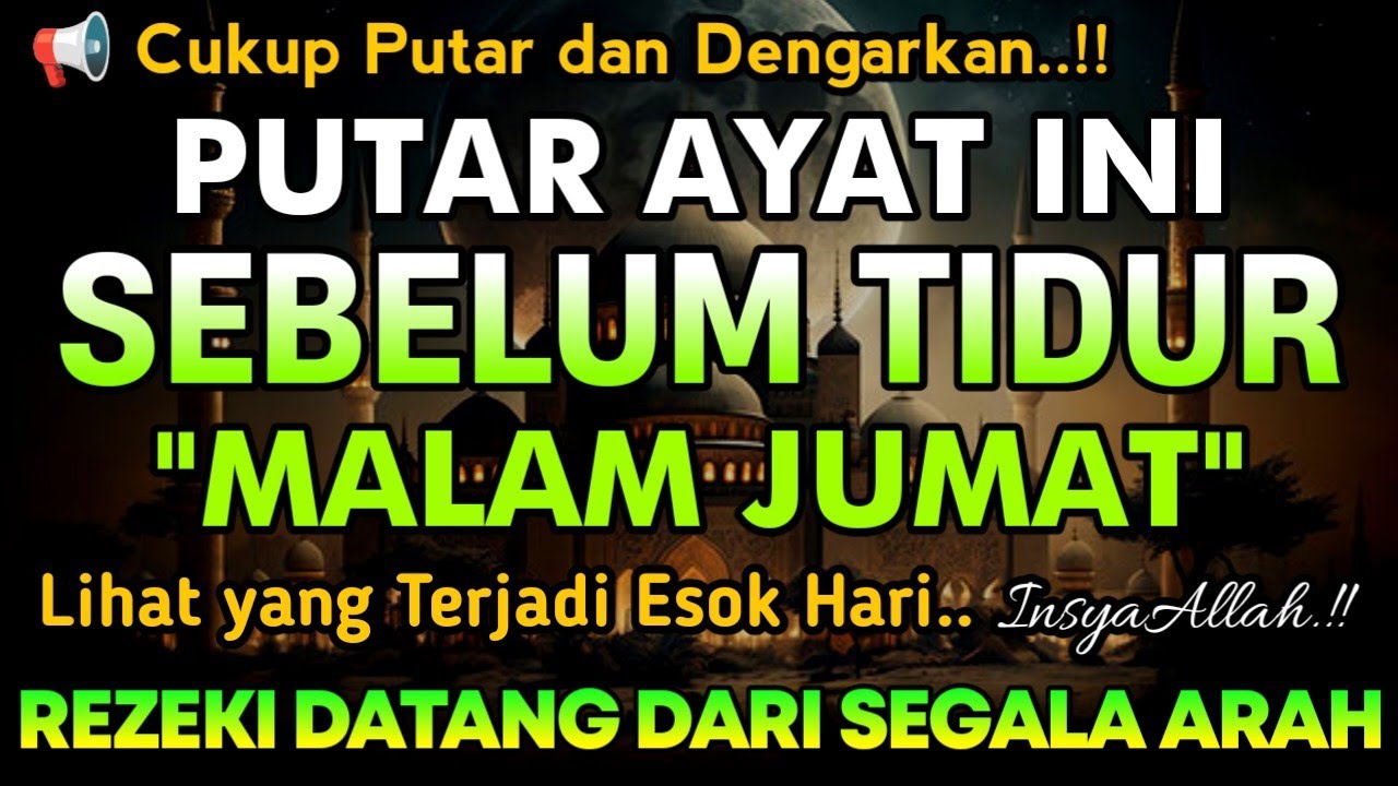 PUTAR DZIKIR INI !! Putar 1x Sebelum Tidur Malam Berkah,Zikir Mustajab Penarik Rezeki Segala Penjuru