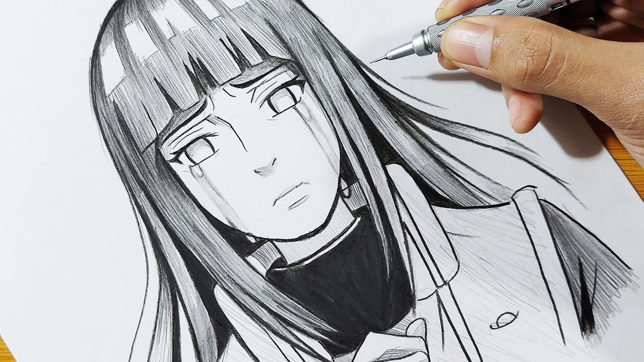 hinata is so cute #sketch #naruto  Naruto sketch drawing, Naruto drawings,  Naruto sketch