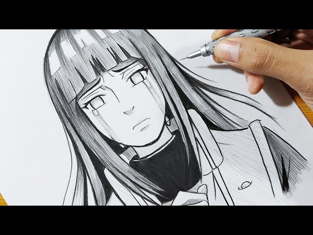 desenhando a hinata hyuuga #desenhando #animedrawing #animeart #naruto
