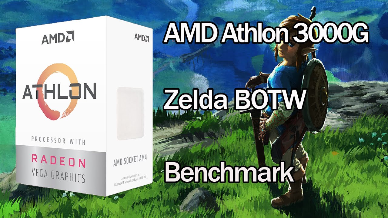 Legend of Zelda Breath of the Wild no Athlon 3000G + RX 560 pelo