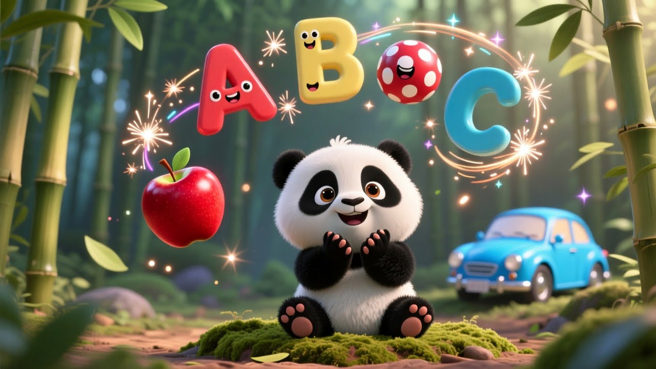 Приключения панды с алфавитом 🐼✨ | Изучаем алфавит для детей | Путешествие по изучению алфавита