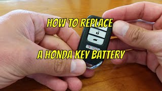 fob honda battery key change