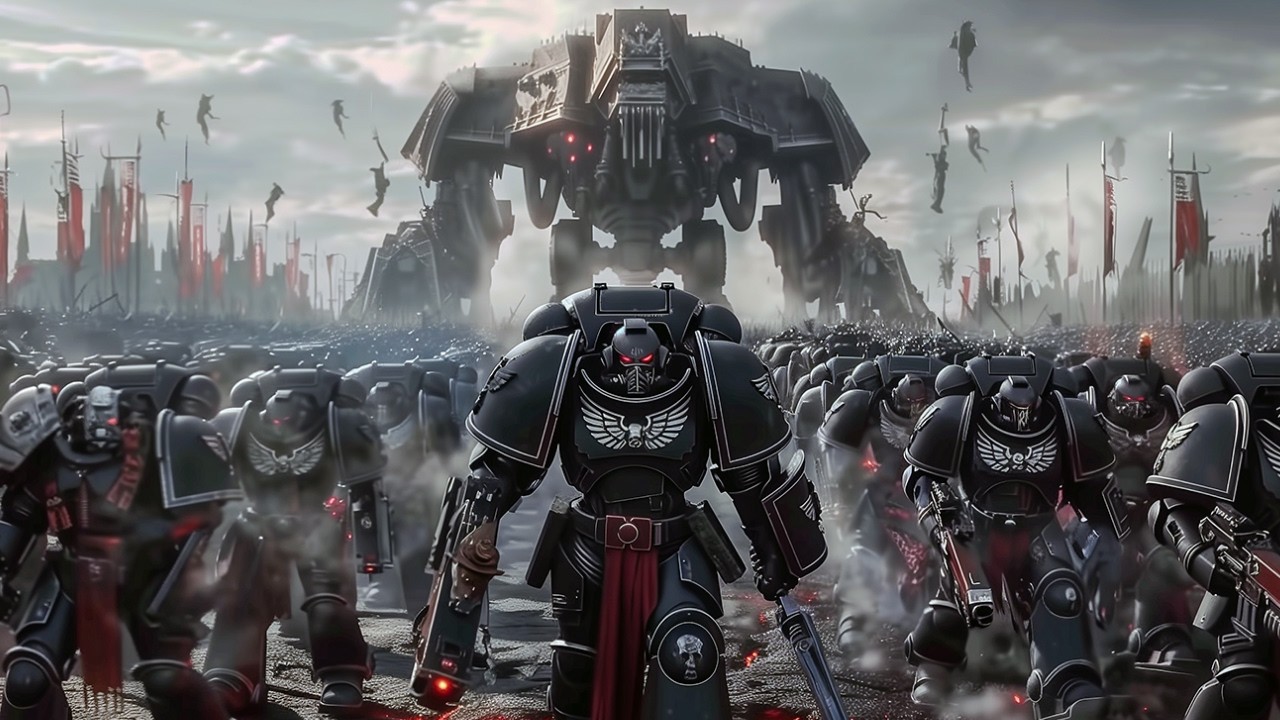 10,000,000 CHAOS FORCES ATTACK THE SPACE MARINE MAIN CASTLE - WARHAMMER ...