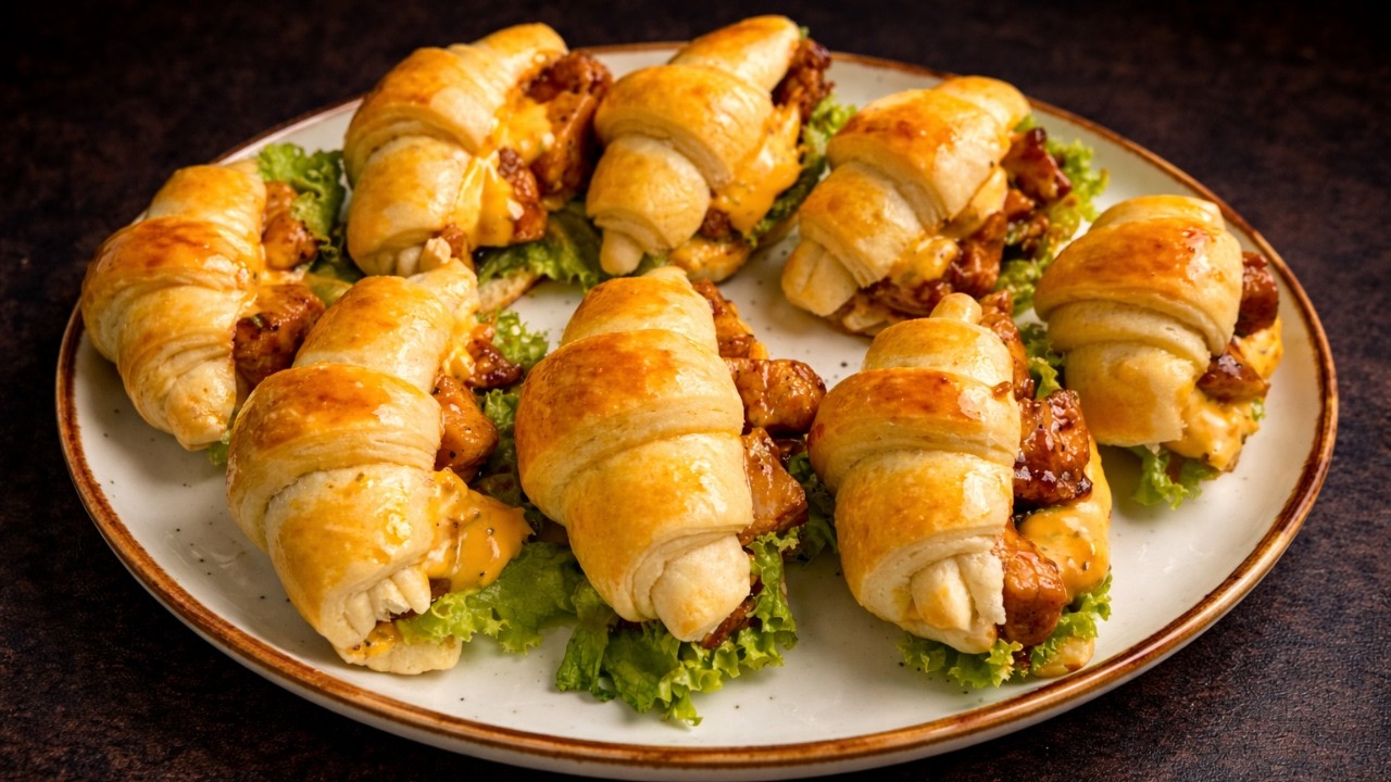 BBQ Chicken Croissants 🥐| Ramadan Special